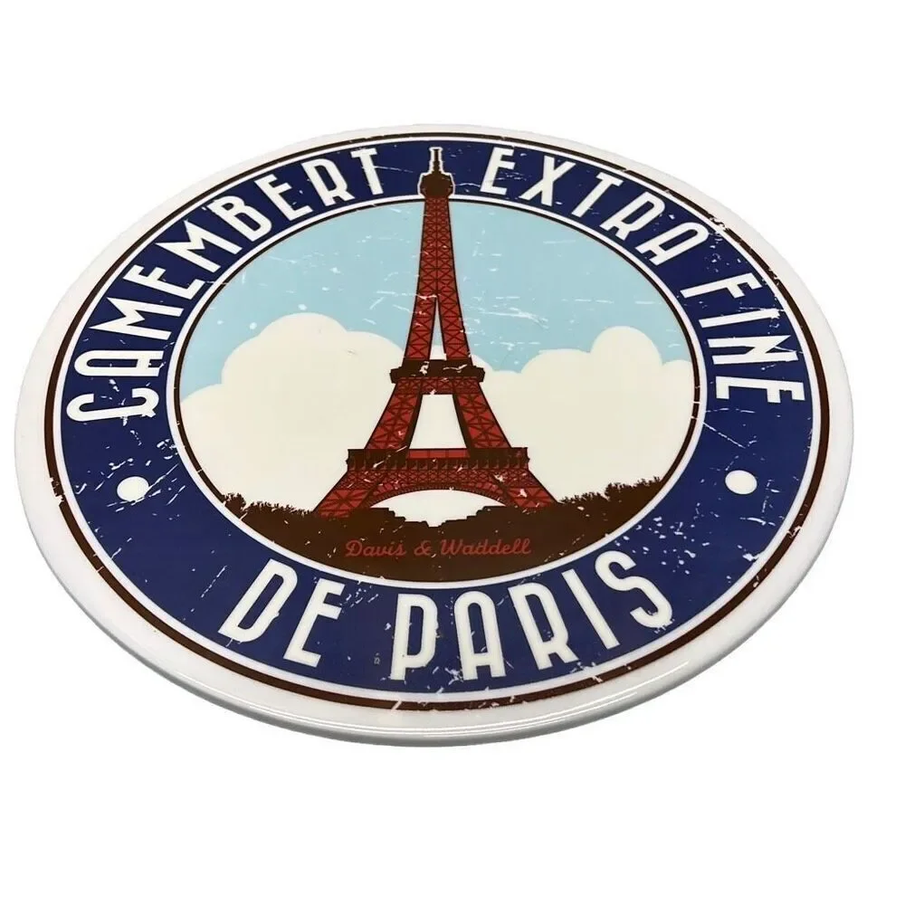 Davis & Waddell Camembert Extra Fine De Paris Round Cheese Platter
